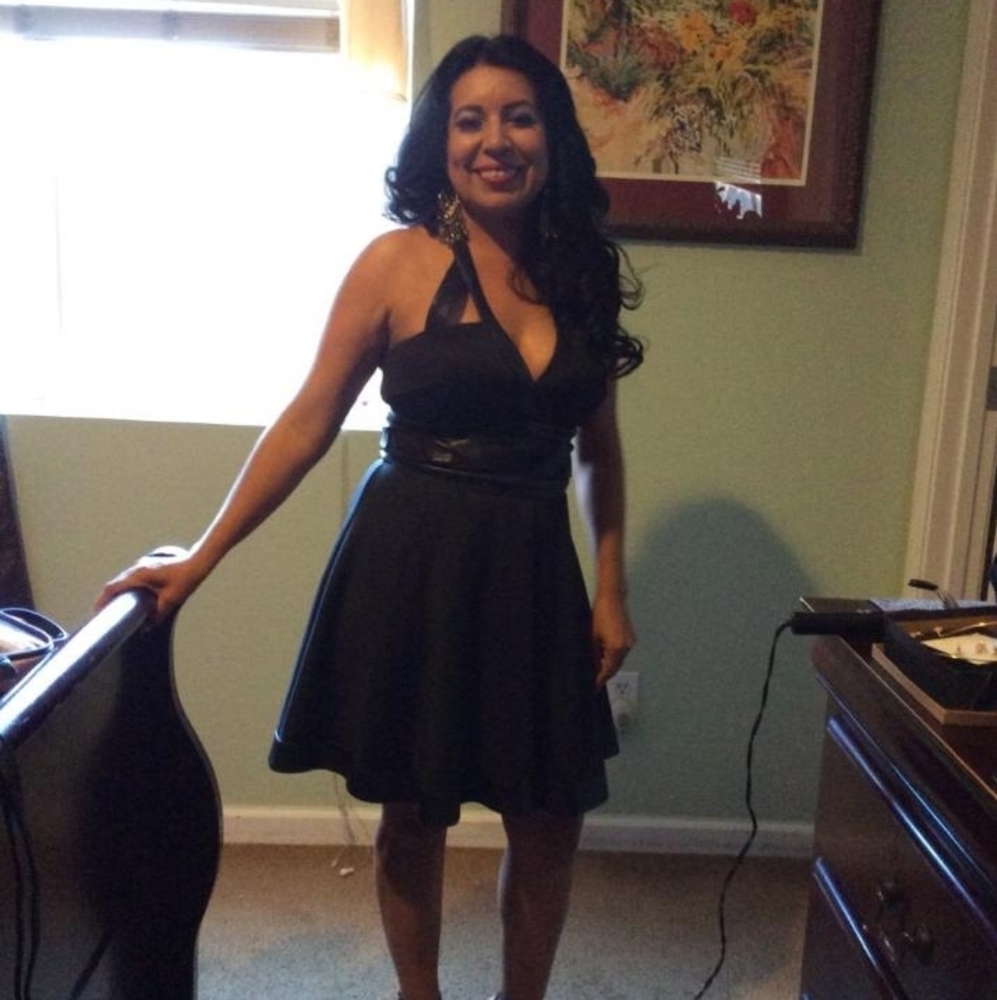 - Bebe black dress with faux leather trim size 8 #021 - Picture 3 of 15